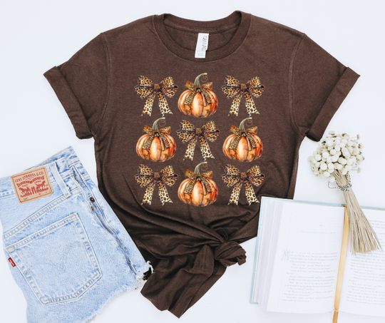 Leopard Pumpkin Bow
