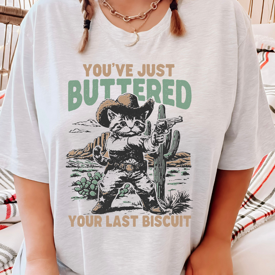 Cat Buttered Last Biscuit