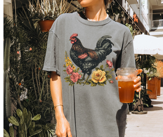 Floral Vintage Chicken