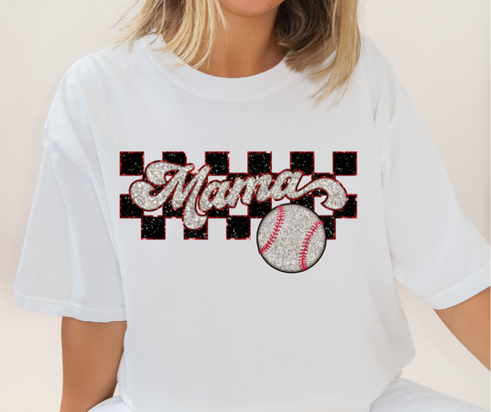 Checker Baseball Mama
